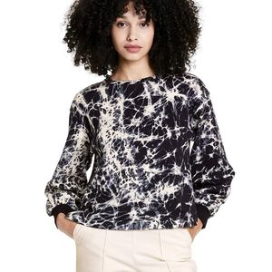 Women's Marble Print High-Low Sweatshirt - Rachel Comey x Target Black